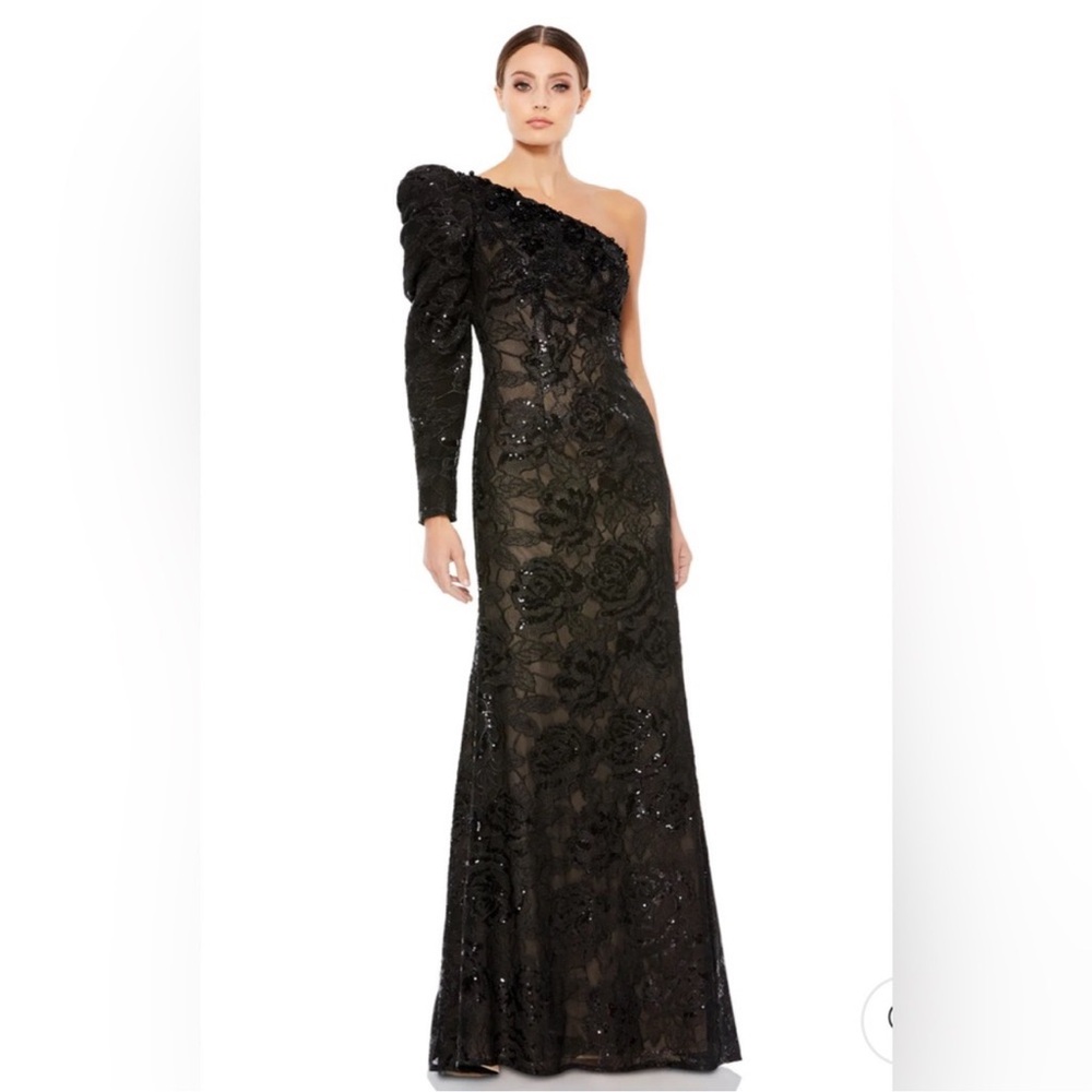 Elegant Black One-Shoulder Dress